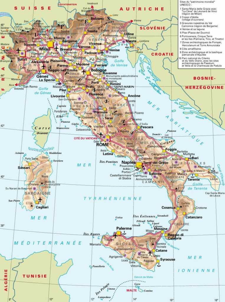 Voyage découverte en Italie : l’autre Afrique aux trésors méconnus - Carte